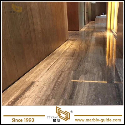 シルバーグレーのトラバーチン