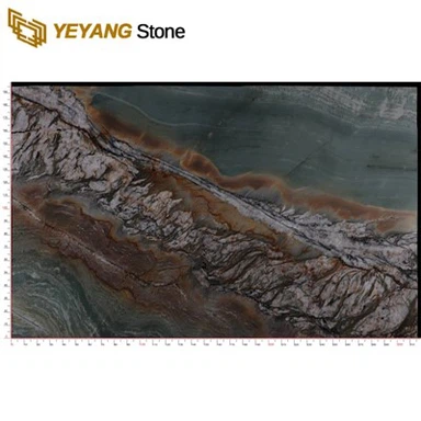 エンジェルグリーンの高級石珪岩スラブのバルクセールの風