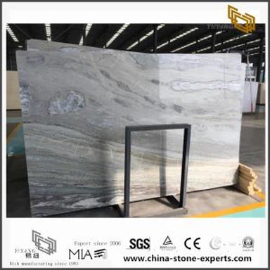 バスルームとキッチンの床タイル用の新しいファンタスティックスプリンググレーの大理石のスラブ