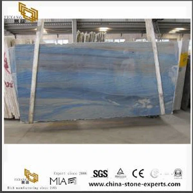 アズールMacobusマーブルキッチンカウンターとバスルームの床タイル