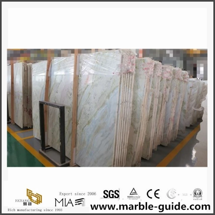 China Blue Jade Marble Floor Tiles, Blue River Marble From Quarry