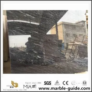 床タイル用の中国安い黒い雪の大理石のスラブ