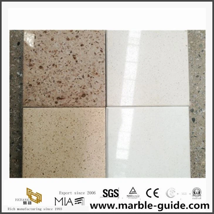 White Quartz Kitchen Countertops Artificial Stone With Low Cost